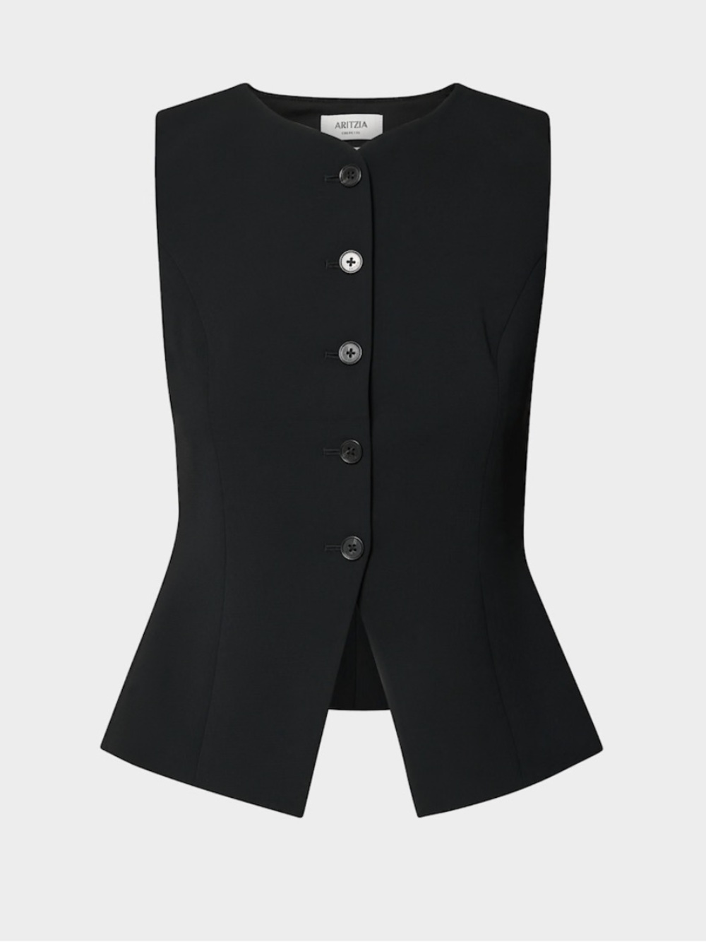 Aritzia Black Regal Crepe Vest